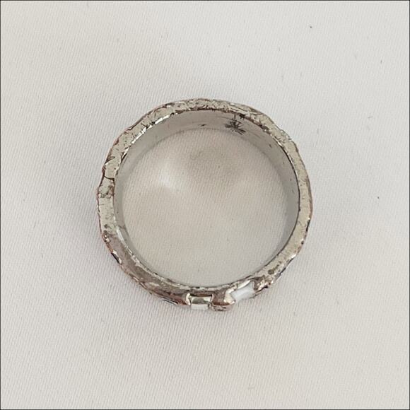 DIOR Trotter No 2 Ring Oblique Band Vintage Circa 2000s - Picture 8 of 11